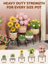 NQW 5 Pack Metal Plant Stand Indoor Outdoor,Indoor Plant Stands for Patio Rustproof,Heavy Duty Flower Pot Stands