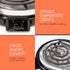 Elite Gourmet ESB-300X Single Countertop Coiled Burner, 1000 Watts Electric Hot Plate, Black, Easy to Clean