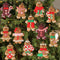 12pcs Gingerbread Man Ornaments for Christmas Tree - Assorted Hanging Decorations, 3 Inch Tall