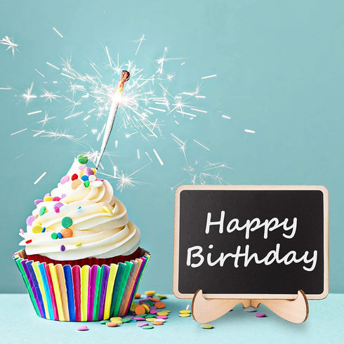 20+1 pcs Wood Mini Chalkboard Sign with Easel Stand for Special Event Decorations, Table Numbers, Weddings, Birthday