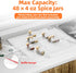 4 2 Set (8 Packs) 11" 22" MUDEELA Clear Spice Drawer Organizer, Tier- Spice Rack for Drawer, Expandable From to Kitchen