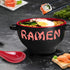 Ramen Bowl Set with Chopsticks and Spoon, 18 Ounce Red Microwavable Ceramic Ramen Bowl Set for Noodles and Pho