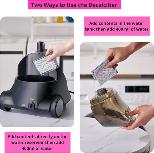 Garment Steamer Descaling Solution Packets, 5 Packs for Mineral Deposits Removal, Works with All Brands