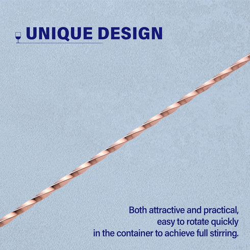 2 Pcs 12 Inches Bar Spoon, Long Handle Mixing Stirrers for Drink, Briout Stainless Steel Cocktail Shaker Spoon, Rose