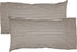 VHC Brands Ashmont Farmhouse Stripe Pillow Case Set of 2, Charcoal Grey and Ivory/Creme, King Size