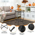 Weogot 14 Personality Round Side Table, Funny Patio Accent Weather Resistant Metal Side Table for Livingroom Patio