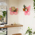 2-Tier Butterfly Wall Shelf - Nursery Decor Pink Floating Corner Shelves, Cute Wall Display Rack Bookshelf for Kids