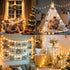 17FT 50LED 8 Lakumu Star String Lights Battery Operated, LED Star Fairy Lights Rechargeable, Twinkle Lights with Modes