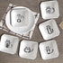 BigNoseDeer Super Cute Cat Ceramic Sauce Dish, Mini Side Seasoning Dish, Snack Serving Dishes, Set of 6 Meow Porcelain