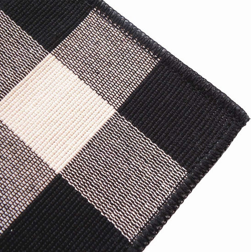 Levinis Cotton Placemats Set of 6 - Durable Buffalo Check Place Mats for Kitchen Table, Machine Washable