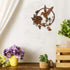 Zoihet Round Metal Bird Wall Art Decor - Hummingbird Silhouette for Your Patio, Garden, and Fence Art Decor (Brown)