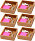 YBM Home 324-6 Drawer Organizer Storage Box, Natural, 6x6x2 inch