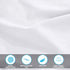 400 Count Set, 1 1 2 Superior Egyptian Cotton Thread Bed Sheet Elastic Deep Pocket Fitted Sheet, Flat Sheet