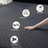 BEDLORE King Mattress Protector, Waterproof Noiseless Mattress Cover with Deep Pocket for 6-18 inches Mattress, Dark
