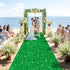 Glitter Aisle Runner Green Carpet Runner, 2FTx15FT Sequins Aisle Rug for Wedding, Party Event