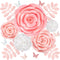Rainbows & Lilies 15pc Large Paper Flowers Decorations for Wall - Reusable 3D Decor for Girls Room, Nursery, Baby Shower