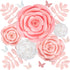 Rainbows & Lilies 15pc Large Paper Flowers Decorations for Wall - Reusable 3D Decor for Girls Room, Nursery, Baby Shower