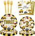 Wedec 178 3rd Set, Pcs Construction Birthday Party Supplies, Dump Truck Three Years Old Party Decorations Include