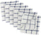 DII Scrubber Dishcloths Collection Windowpane Dishrag Set, 12x12, White/Nautical Blue Stripe, 6