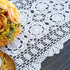 15.7"x47" USTIDE Handmade Crochet Table Runner White Rectangular Cotton Lace Table Runners Table Doily for Dresser
