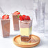 50 Pack 3 oz TOFLEN Square Mini Dessert Cups with Spoons Clear Plastic Dessert Shooter Cups for for Party, Yogurt