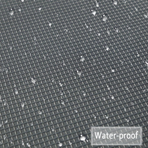 Tier Curtains, Waffle Woven Textured Kitchen Tier Curtains, Waterproof Half Window Covering, 30" x 24", Grey, Set of 2