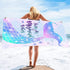 Bonsai Tree Mermaid Beach Towel, Cute Microfiber Bath Towel for Girls, Sand Free Quick Dry, 31" x 63"