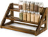 Tinamo Acacia Wood Spice Rack - Wooden 3-Tier Spice Rack Organizer for