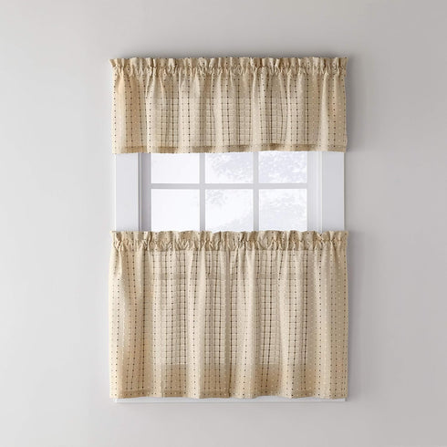 SKL Home Hopscotch Valance, 58 in x 13 in, Neutral Color