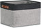 DULLEMELO Fabric Storage Basket for Organizing Clothes, Toys, Towels, Laundry, Nursery - Black & Gray