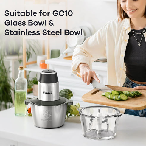 Plastic Cover Compatible with Ganiza GC10 Food Processor, Fits 8 Cup Glass Bowl & 8 Cup Stainless Steel Bowl, 1PCS