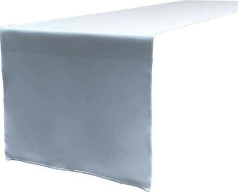 LA Linen Polyester Poplin Table Runner, 14 x 108-Inch, Light Blue