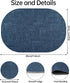 yuuzue Set 6 Faux Leather Placemats of with Matching Coasters, Dual Sided Oval Placemats, Waterproof Wipeable Heat