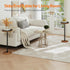 BF168BZ01 HOOBRO Small Round Side Table, Drink Table, Coffee Martini Table with Pedestal Accent for Small Spaces