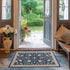 EVERGRACE 2x3 Area Rugs for Entryway, Boho Floral Faux Wool Indoor Outdoor Small Washable Rugs for Home Decor