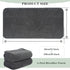 2040 2pc) KinHwa Microfiber Hand Towels for Bathroom Soft and Absorbent Face Towels Grey Bathroom Hand Towels for Spa