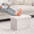 16.5"x12.6"x12.6" B FSOBEIIALEO Storage Ottoman Cube Small Sherpa Ottoman Foot Rest, Foldable Portable Boucle Ottomans