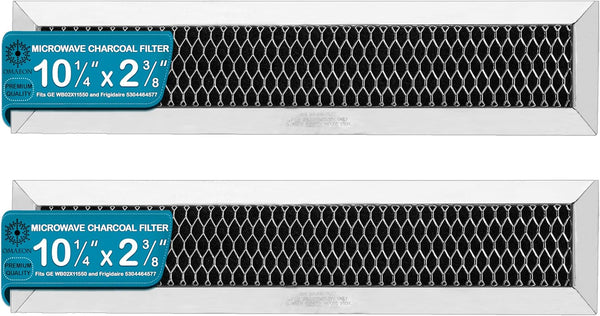 GE WB02X11550, JX81L, Frigidaire 5304464577 Microwave Charcoal Filter Compatible with GE, Hotpoint (2-Pack)