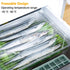 vacane Stackable Freezer Organizer, Flat Produce Saver Sliced Cheese Container with Lids, Freezer Storage Containers