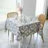 Pastoral Square Tablecloth - 52 x 52 Inch Beige Linen Table Cloth, Washable Dust-Proof Cover for Dining
