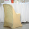 Efavormart 1 Set Champagne Spandex Stretch Folding Chair Covers for Party Dining