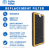 Fette Filter Pack of 4 - Activated Carbon Filter for HoMedics TotalClean PetPlus, Compare to AT-PET01, AT-PET02