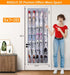 MISSLO Sturdy Oxford Shoe Organizer for Closet Door Hanging Organizer 35 Large Pockets Hanging Shoe Rack for Closet Mesh Back of Door Shoe Storage Door Hanger, Grey by MISSLO