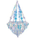 Hanging Decorations Iridescent Chandelier Shaped Foil Ceiling Hanging Ornament for Bridal Shower