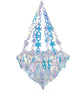 Hanging Decorations Iridescent Chandelier Shaped Foil Ceiling Hanging Ornament for Bridal Shower