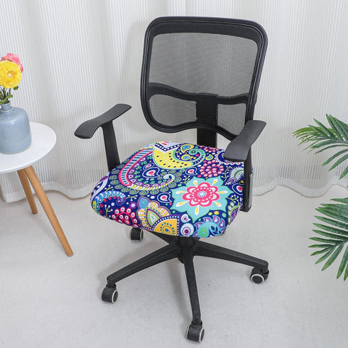 FORCHEER Office Chair Seat Covers, Stretch Desk Chair Seat Cover in Paisley Design