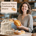 Duthcbw XL Linen Bread Bag for Homemade Sourdough with Proofing Cover, Reusable Organic Linen bags with TPU Lining