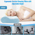 CloudBliss Memory Foam Pillow, Ergonomic Neck Contour Cervical Pillow for Neck and Shoulder Pain Relief, King Blue