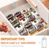 DEWVIE 4 13" 26", Bamboo Spice Drawer Organizer, Tier In Drawer Spices Rack for Cabinet Drawer Expandable From