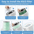 KILO Air Purifier Filter Replacement, 2 Pack for Afloia KILO, KILOPLUS, KILO PRO, MIRO, MIRO PRO, and MORENTO Kilo True